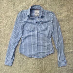 Y2K Hollister Striped Button Down – Size XS